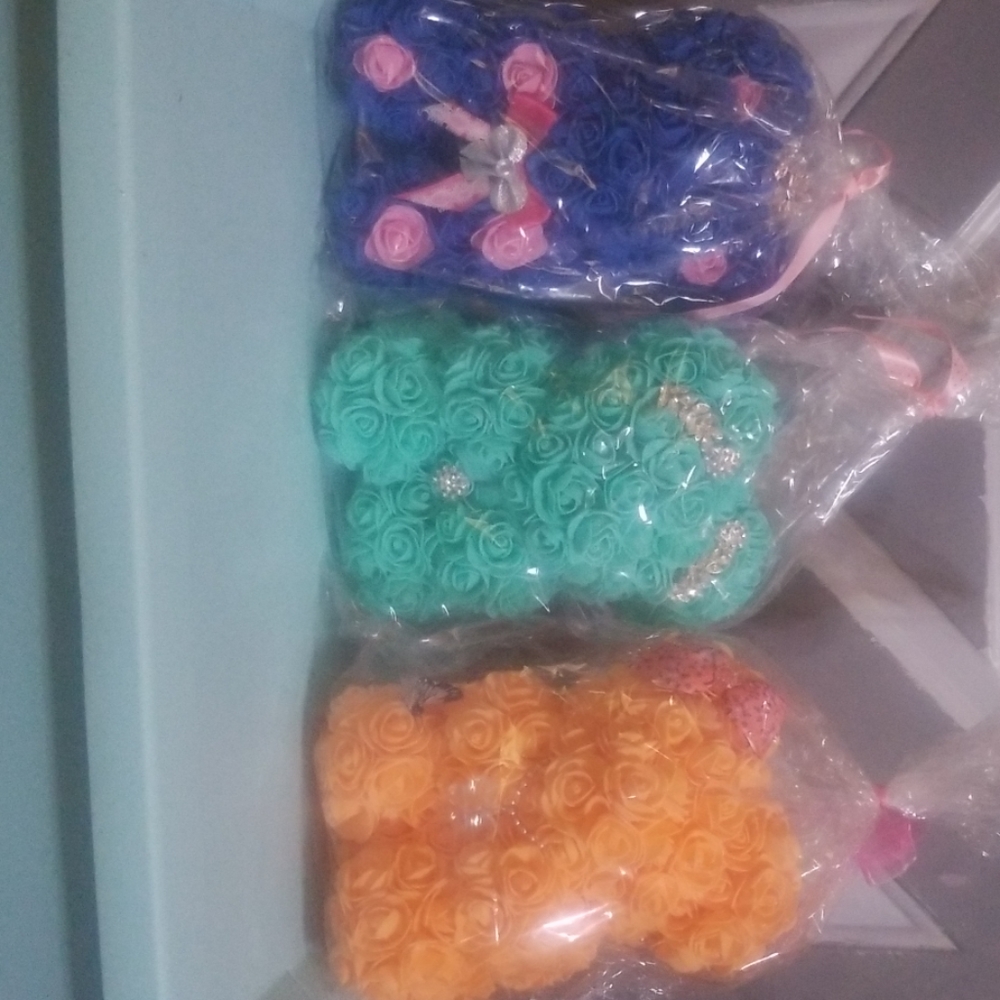 Homemade flower bears